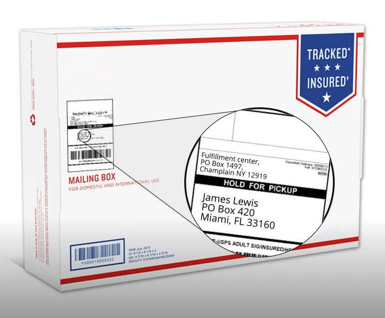 Shipping and return address
